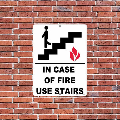 In Case of Fire Use Stairway For Exit Sign or Sticker