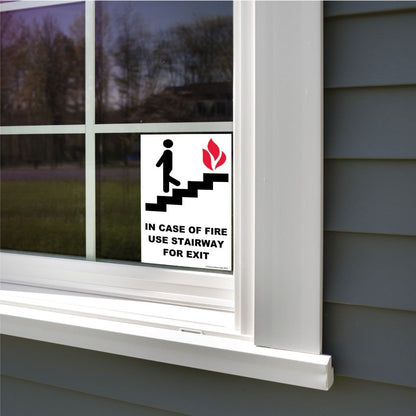 In Case of Fire Use Stairway For Exit Sign or Sticker - #6