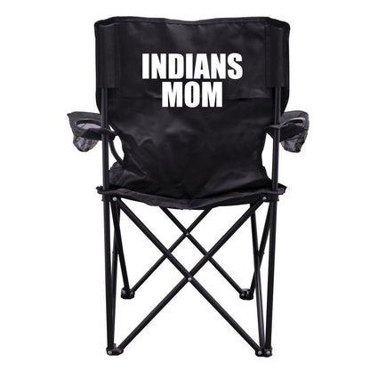 Indians Mom Black Folding Camping Chair