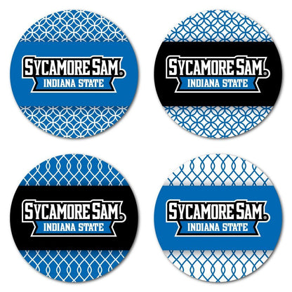 Indiana State University Patterned Coaster Set of 4 - FREE SHIPPING