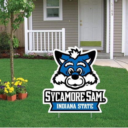 Indiana State University Sycamore Sam Shaped Plastic Yard Sign - FREE SHIPPING