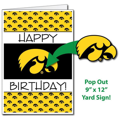 Iowa Hawkeyes 2'x3' Giant Birthday Greeting Card & Yard Sign