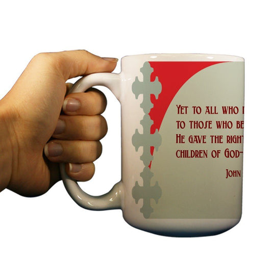 John 1:12 Religious 15oz Coffee Mug