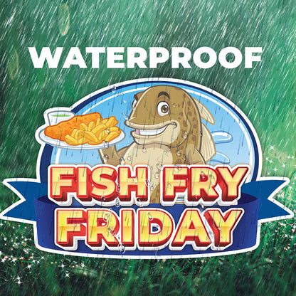 Jumbo Fish Fry Friday Yard Cards - 13 Piece Set