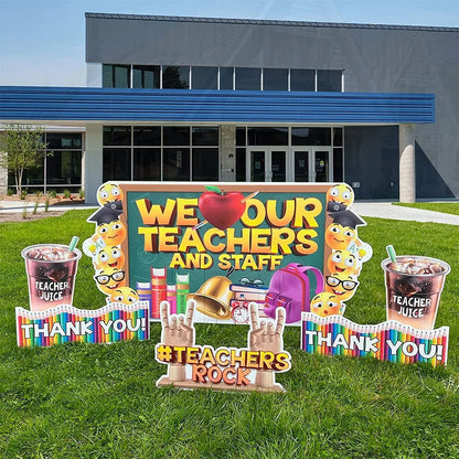 Jumbo We Love Our Teachers and Staff Oversized EZ Yard Card