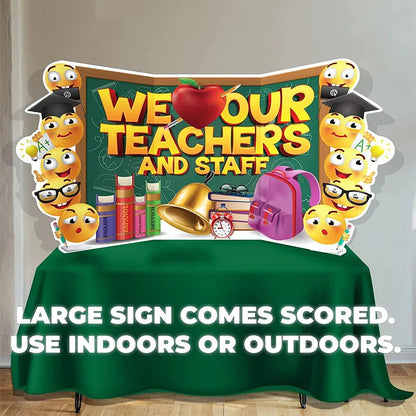 Jumbo We Love Our Teachers and Staff Oversized EZ Yard Card