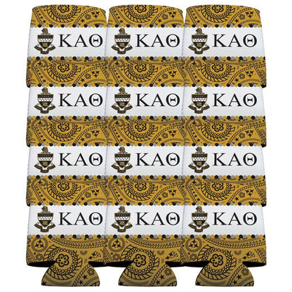 Kappa Alpha Theta Can Cooler Set of 12 - Paisley Print FREE SHIPPING