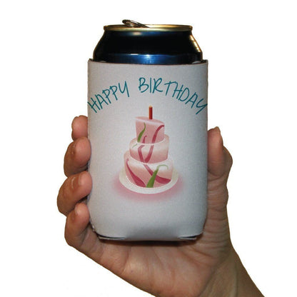 Happy Birthday Themed Can Cooler Set of 6 - FREE SHIPPING