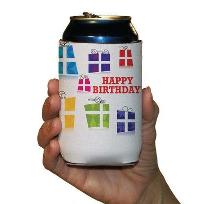 Happy Birthday Themed Can Cooler Set of 6 - FREE SHIPPING