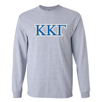 Kappa Kappa Gamma Greek Letter Design Long Sleeve T-shirt - FREE SHIPPING