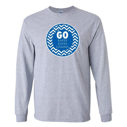 Kappa Kappa Gamma "Go Kappa Kappa Gamma" Long Sleeve T-shirt - FREE SHIPPING