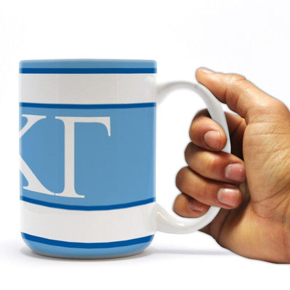 Kappa Kappa Gamma 15 ounce Coffee Mug Coat of Arms with Three Blue