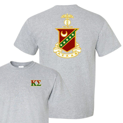 Kappa Sigma Standard T-Shirt - Crest Design on Back - FREE SHIPPING