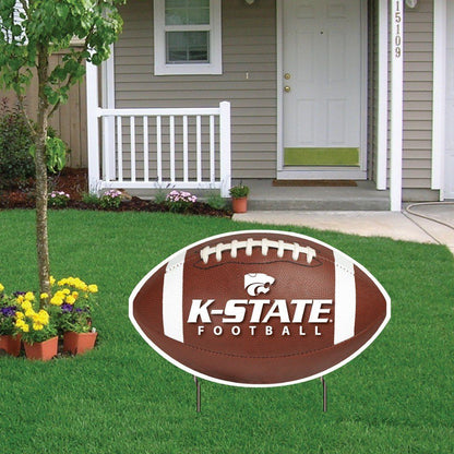 Kansas State University Football Shaped Plastic Yard Sign - FREE SHIPPING