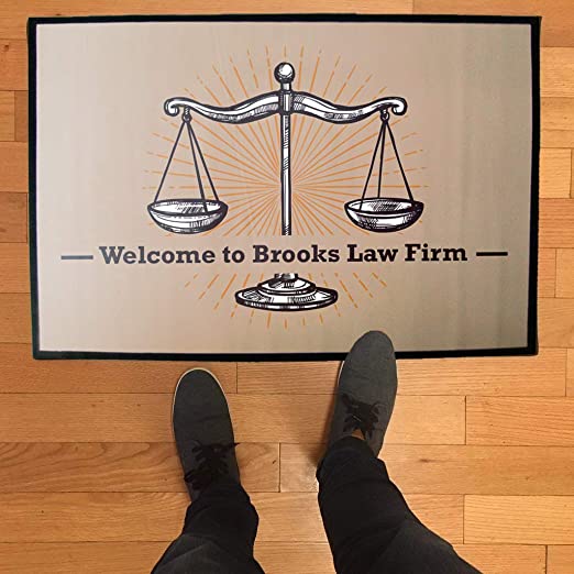 custom law firm doormat