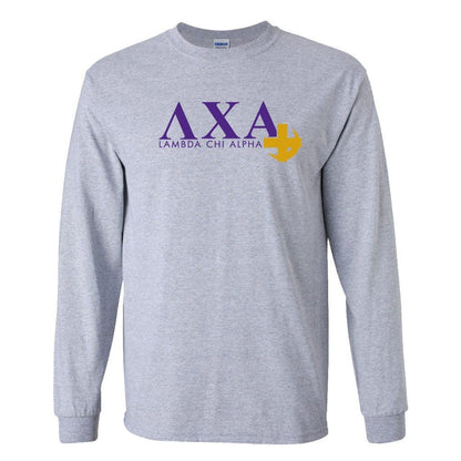 Lambda Chi Alpha Long Sleeve T-shirt Cross and Crescent Logo - FREE SHIPPING