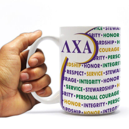 Lambda Chi Alpha 15oz Coffee Mug “ Inspirational Word Designs