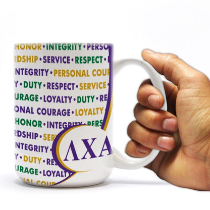 Lambda Chi Alpha 15oz Coffee Mug “ Inspirational Word Designs