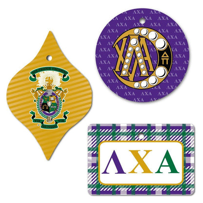 Lambda Chi Alpha Ornament - Set of 3 Shapes - FREE SHIPPING