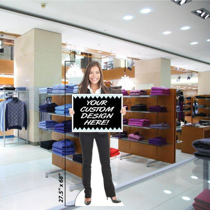 Business Lady #3 Life Size Stand Up Cutout