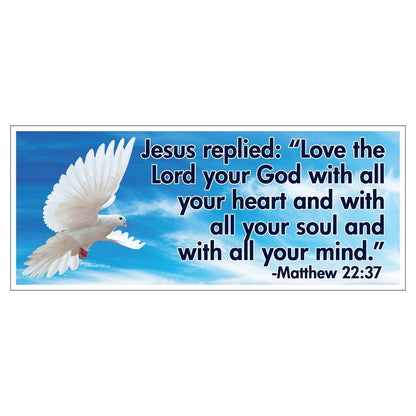 Matthew 22:37 Bumper Magnet Pair 3.75 x 9 - FREE SHIPPING