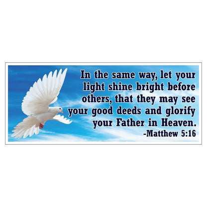 Matthew 5:16 Bumper Magnet Pair 3.75 x 9 - FREE SHIPPING