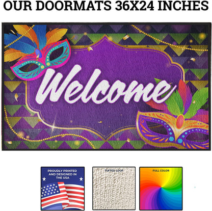 Mardi Gras Welcome Doormat (20065)