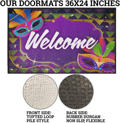 Mardi Gras Welcome Doormat (20065)