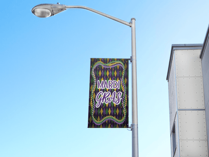 mardi gras pole banner