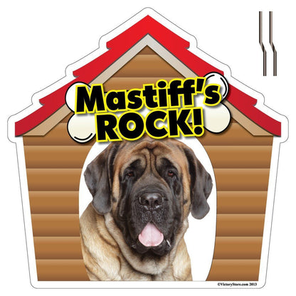 Mastiffs Rock! Dog Breed Yard Sign - Plastic Shaped Yard Sign - FREE SHIPPING