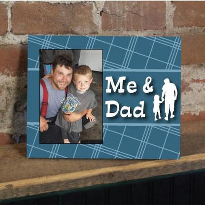 Me and Dad Plaid Picture Frame