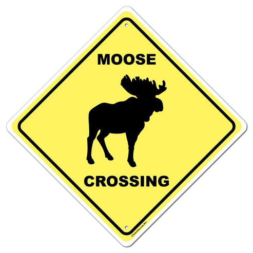 Moose Crossing Aluminum Sign or Sticker | VictoryStore – VictoryStore.com