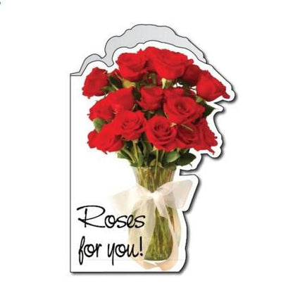 Mother's Day Roses Shaped Giant Card - Stock Design - Free Shipping