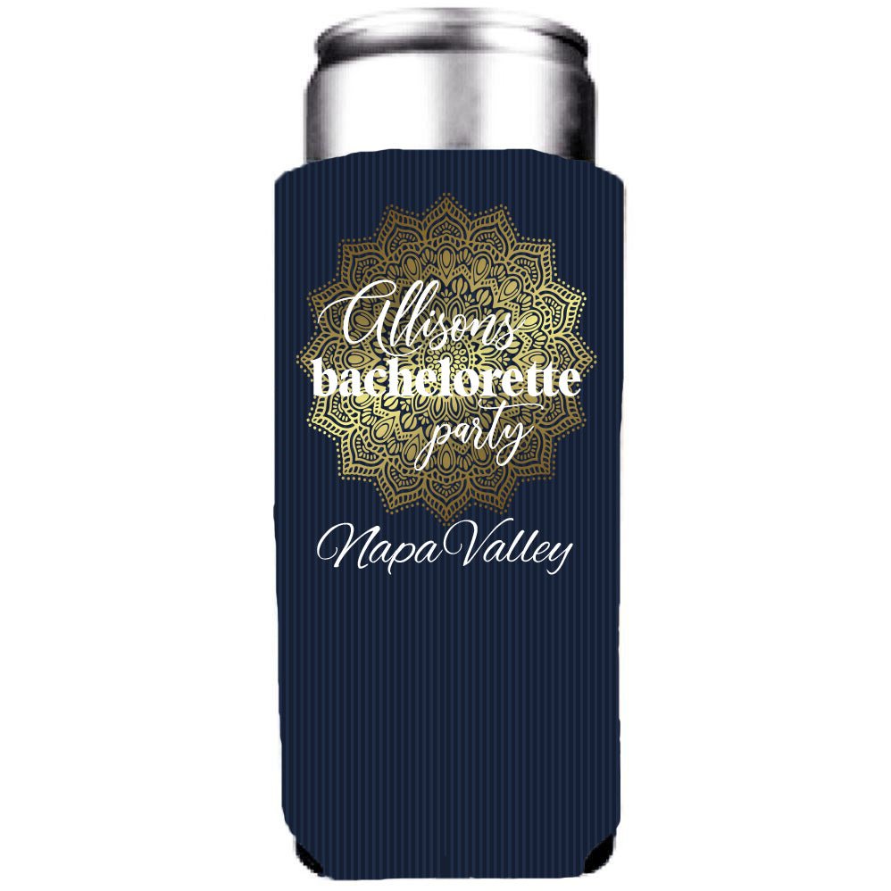 Napa Valley Bachelorette Party Custom Can Cooler Set