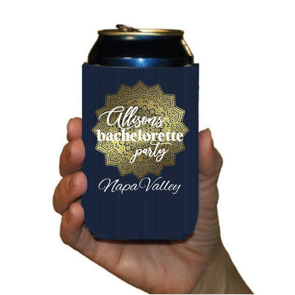 Napa Valley Bachelorette Party Custom Can Cooler Set