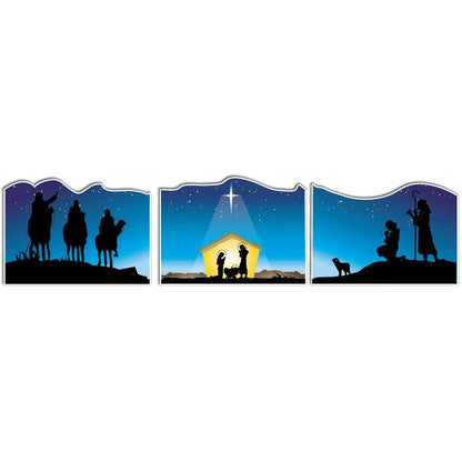 Nativity Christmas Yard Sign Display #1 - 3 Pieces - FREE SHIPPING