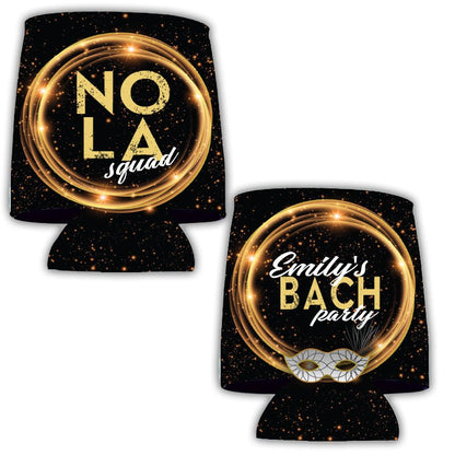 New Orleans Themed Bachelorette Party Custom Can Cooler Set