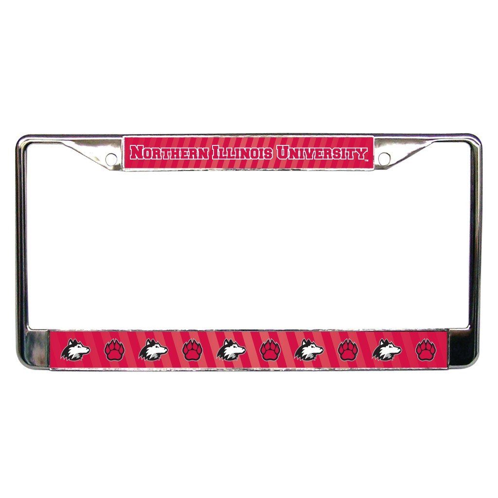 Northern Illinois University Stripes License Plate Frame FREE SHIPPING