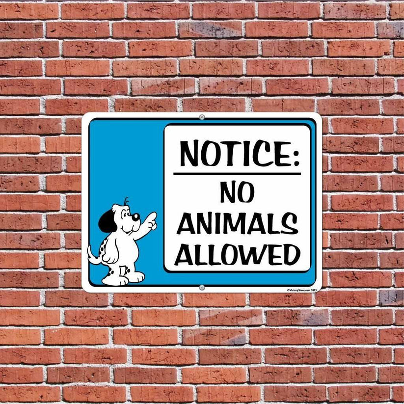 No Animals Allowed Sign or Sticker | VictoryStore – VictoryStore.com