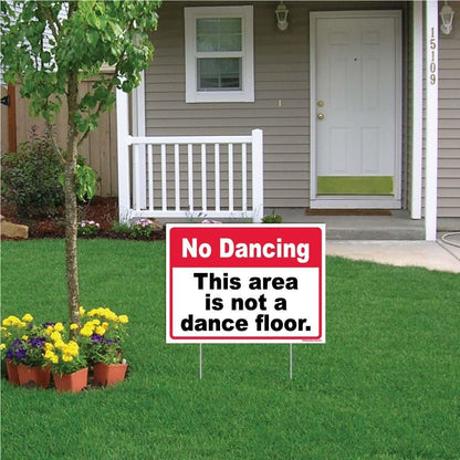 No Dancing Sign or Sticker - #1