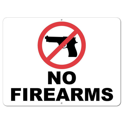 No Firearms Sign or Sticker - #4