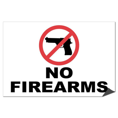 No Firearms Sign or Sticker - #4