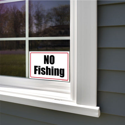 No Fishing Horizontal Sign or Sticker - #8