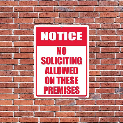 No Soliciting Allowed on These Premises Sign or Sticker - #2