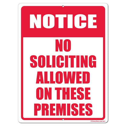 No Soliciting Allowed on These Premises Sign or Sticker - #2