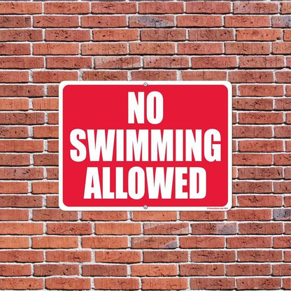 No Swimming Allowed Sign or Sticker