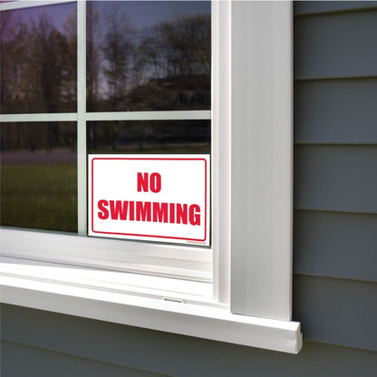 No Swimming Horizontal Sign or Sticker - #7