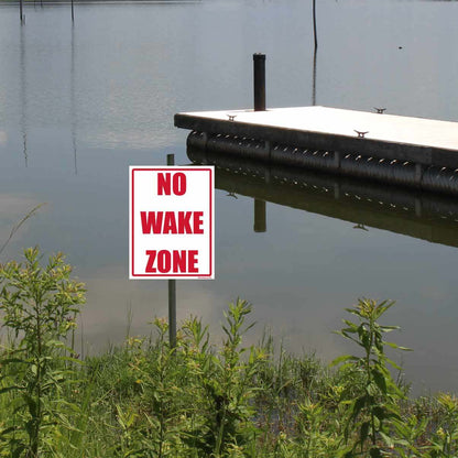 No Wake Zone Sign or Sticker