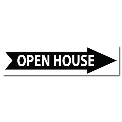 Open House with Arrow Real Estate Yard Sign Rider Set - FREE SHIPPING