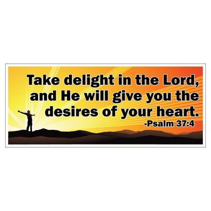 Psalms 37:4 Bumper Magnet Pair 3.75 x 9 - FREE SHIPPING